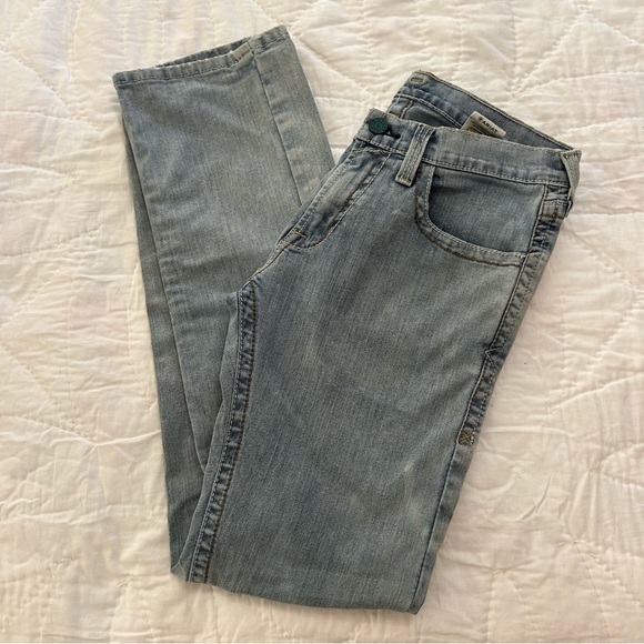 Ariat Other - Ariat M7 Rocker Straight Leg Jeans Mens 32X34 Blue Faded Western Slim Fit Grunge